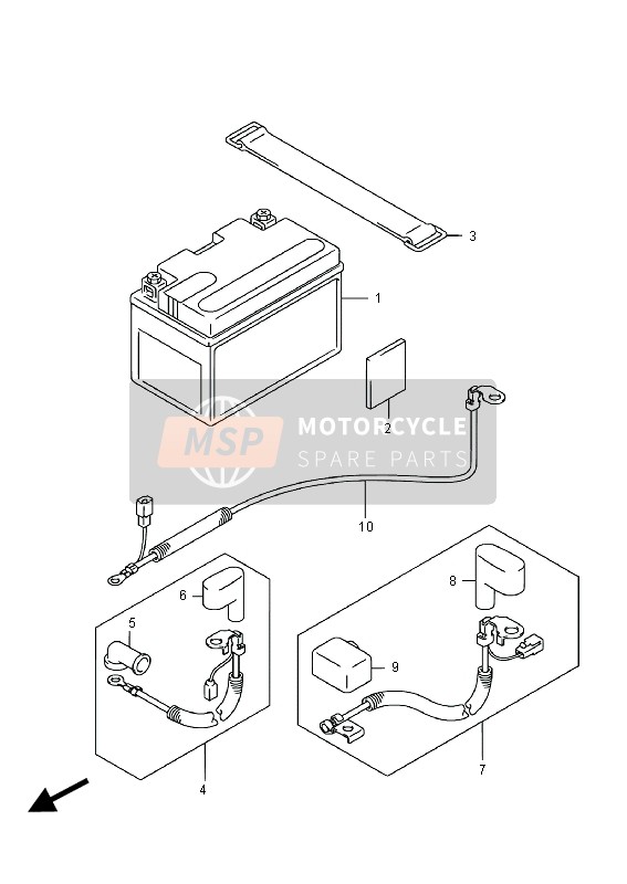 Suzuki UH200A BURGMAN 2015 Accu voor een 2015 Suzuki UH200A BURGMAN